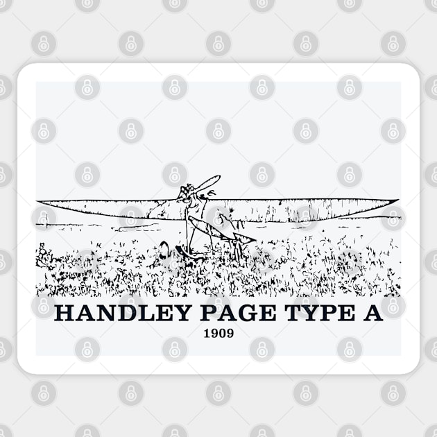 Handley Page Type A 1909 Aircraft Sticker by Lakeric